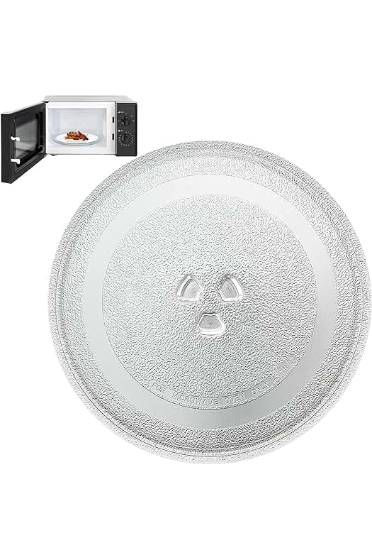 Plato de cristal para microondas de repuesto, resistente al calor y giratorio.