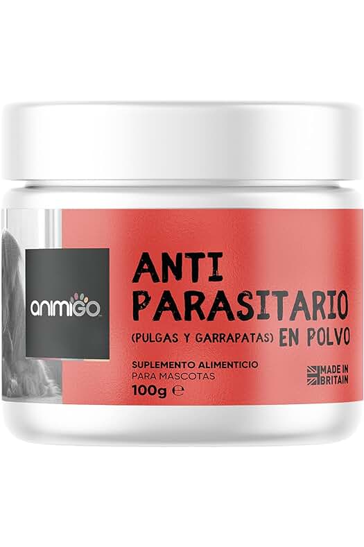 Polvo Natural Antipulgas y Antigarrapatas para Mascotas con Sabor a Pollo y Ajo - 100g.