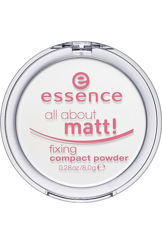 Polvos compactos matificantes essence All About Matt para un cutis sin brillo.