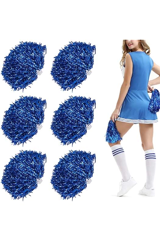 Pompones de Cheerleading en colores vibrantes para animar y alegrar cualquier evento.