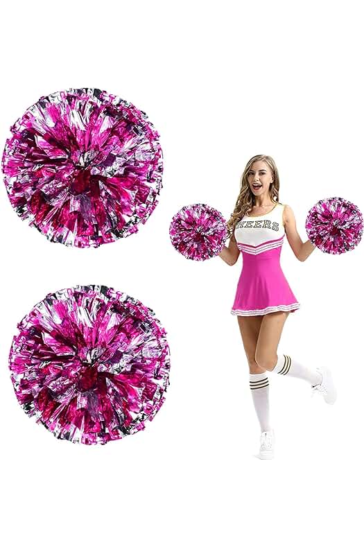 Pompones Deportivos de Porristas - Accesorios de Pom para Animadoras y Juegos Deportivos