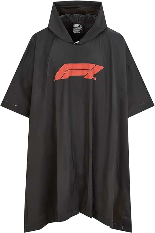 Poncho con logotipo oficial de la Fórmula 1 - Negro - Talla única