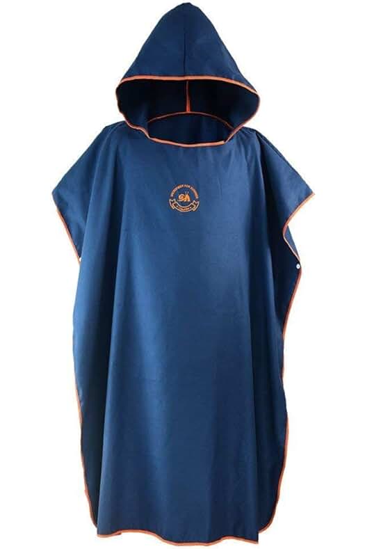 Poncho de Surf con Capucha y Bolsillo - Cambiador de Ropa Deportes Acuáticos (Armada)