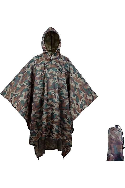 Poncho impermeable multiusos: el compañero perfecto para todas tus aventuras al aire libre.