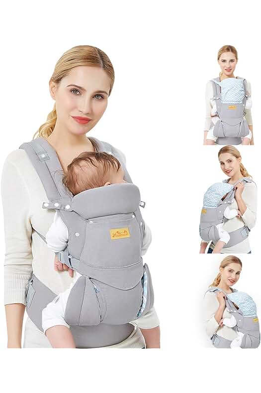 Portabebé Ergonómico de Algodón Puro para Recién Nacidos y Niños Pequeños