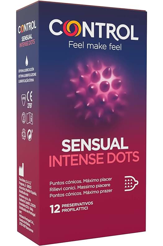 Preservativos Sensual Intense Dots: Máxima estimulación y seguridad en el sexo, 12 unidades