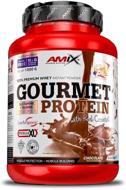 Proteína Gourmet de Chocolate-Coco - Suplemento Alimenticio de Alto Rendimiento - Bote de 1 Kg