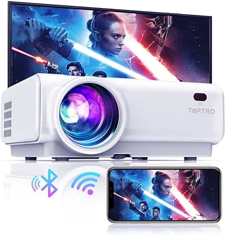 Proyector WiFi Portátil de Alta Definición con Bluetooth y Función de Zoom