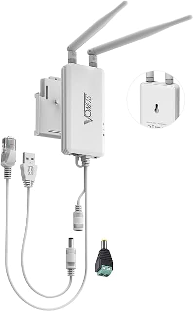 Puente WiFi 5GHz VONETS Industrial con cubierta de rango de señal y puertos RJ45