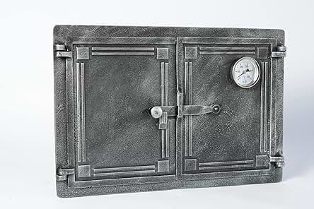 Puerta de horno de hierro fundido de alta calidad para cocina de jardín y ahumado
