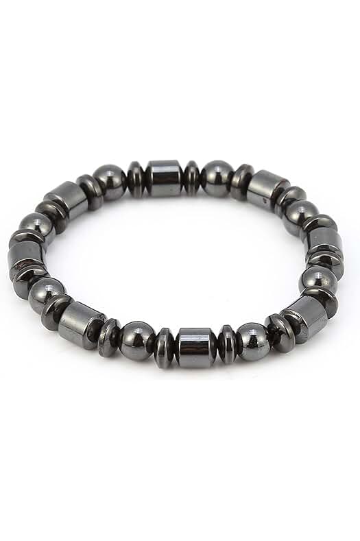 Pulsera magnética de estilo negro para cuidado de salud y pérdida de peso.