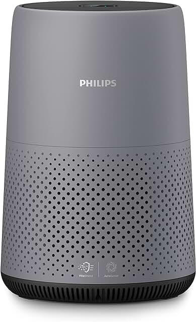 Purificador de Aire Philips AC0830/10 - Elimina Alérgenos, Compacto y Silencioso, Gris