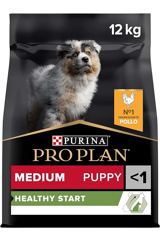 Purina Pro Plan Puppy: Pienso de Pollo para Cachorros Medianos, Junior y Bebés de 12kg.