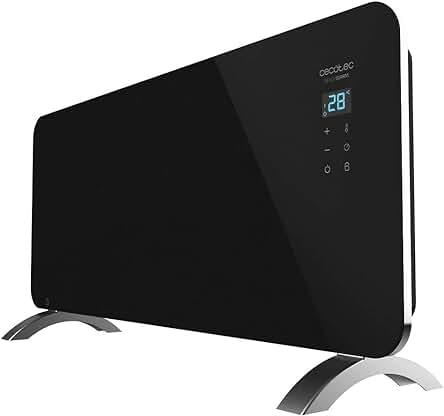 Radiador eléctrico eficiente con wifi y termostato regulable para un consumo energético reducido.