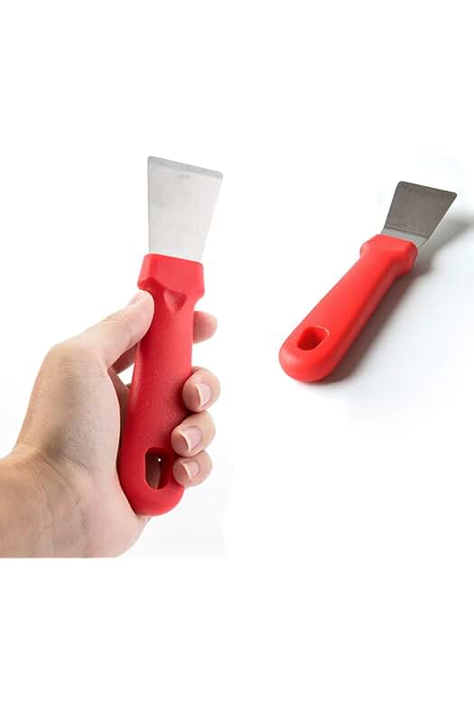 Rascador de limpieza para hornos y cocinas, resistente, acero inoxidable, incluye espátula de plástico