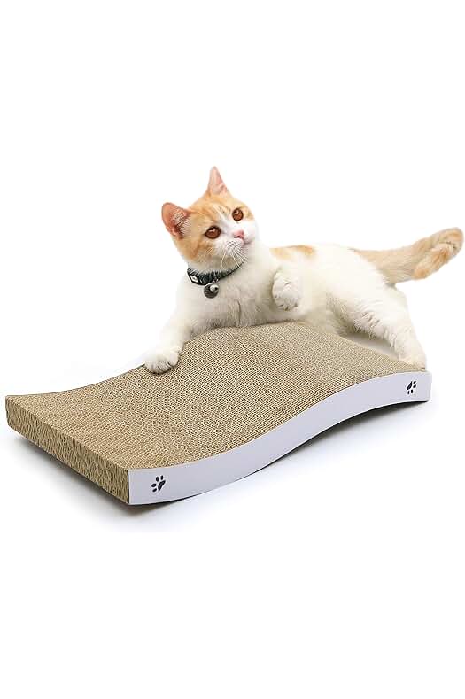 Rascador Gato Cartón Premium - Duradero, Reversible y con Textura Exclusiva para Rayar.