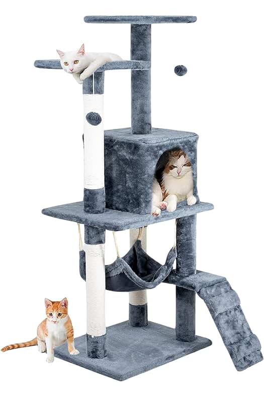 Rascador para gatos Edipets, árbol de juego con múltiples niveles y accesorios