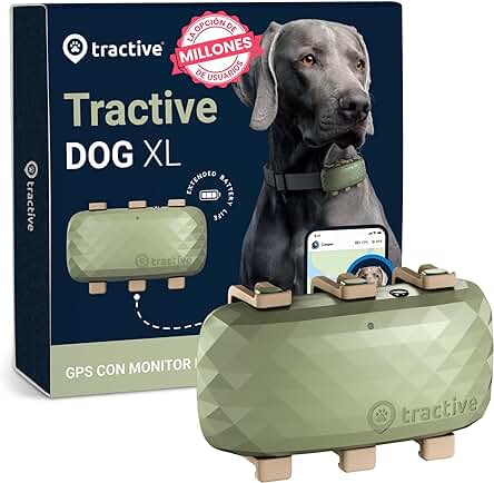 Rastreador GPS para perros XL: Localización global en tiempo real y alertas antifuga.