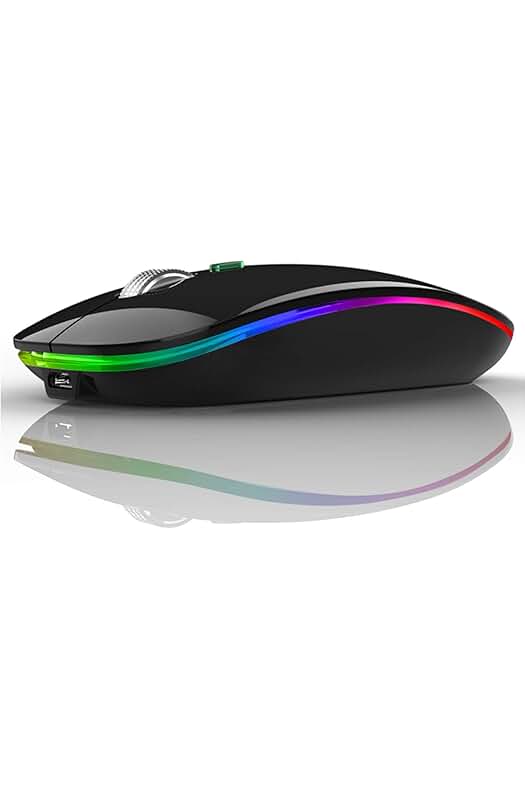 Ratón Bluetooth Inalámbrico de Alta Velocidad con Receptor Silencioso - 1600 dpi (Negro)