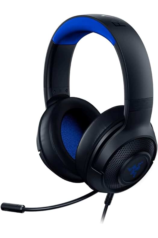Razer Kraken X para consola - Auriculares Gaming con cable para consola (negro y azul)