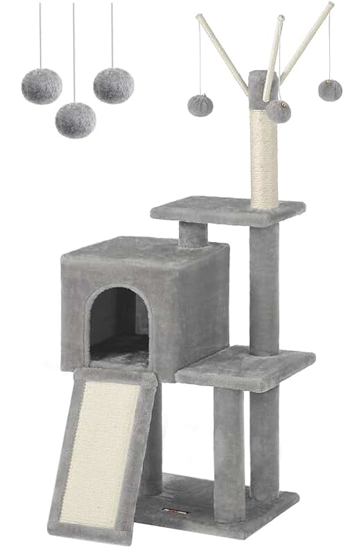 Árbol de Gatos FEANDREA, diversión felina garantizada - Gris Claro PCT143W01