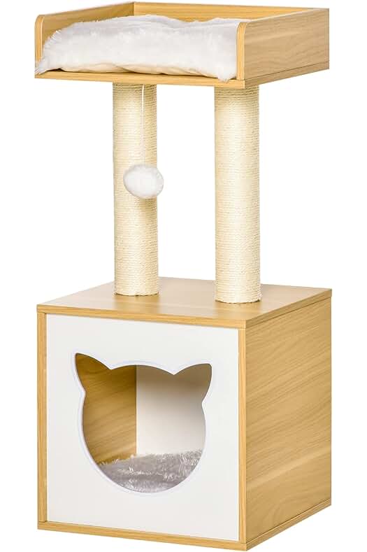 Árbol para Gatos: Cueva y Rascadores - Divertido y Cómodo Refugio para tu Mascota