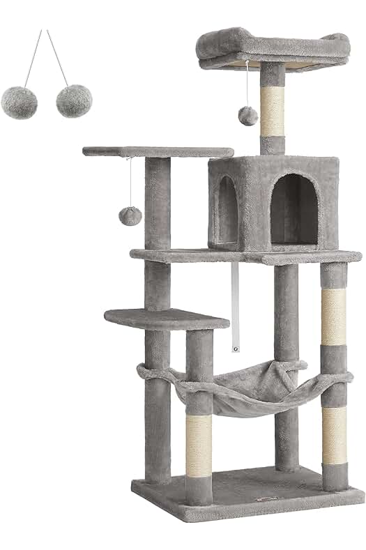 Árbol para Gatos Felinos: Rascadores, Plataformas y Cueva - Todo en Uno.