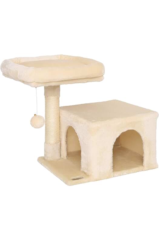 Árbol rascador para gatos de 50 cm de altura en color beige