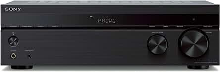 Receptor estéreo Sony STR-DH190 - Conexión Bluetooth, entrada phono y tocadiscos, color negro.