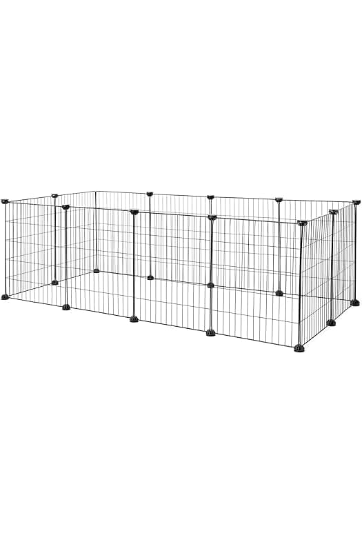 Recinto Metálico para Animales Pequeños: Jaula Ampliable 144x74x46 cm
