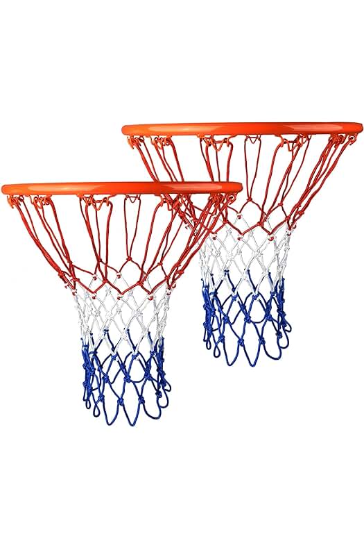 Red de baloncesto resistente y duradera para todo tipo de clima, 12 bucles de sujeción.