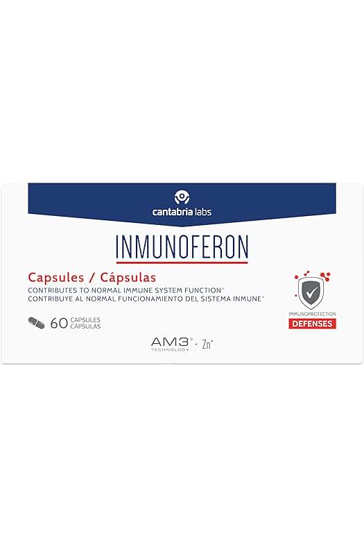 Refuerza tu sistema inmunológico con Inmunoferon - Complemento Alimenticio de 60 cápsulas.