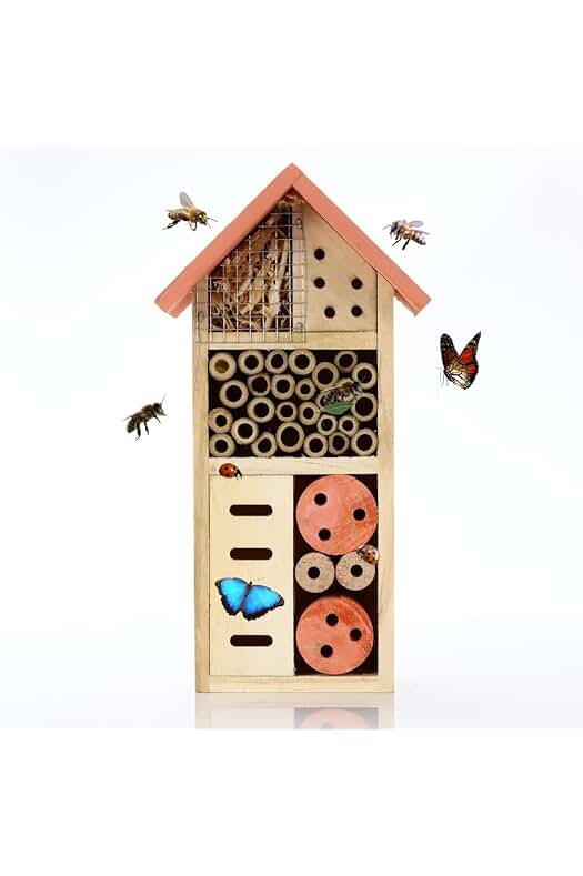 Refugio de Jardín para Insectos - Ecológico y Resistente - Casa de Madera para Insectos