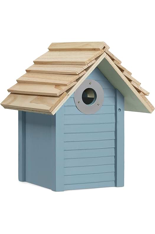 Refugio de madera para aves - Acogedora casita para pájaros en tu jardín o balcón