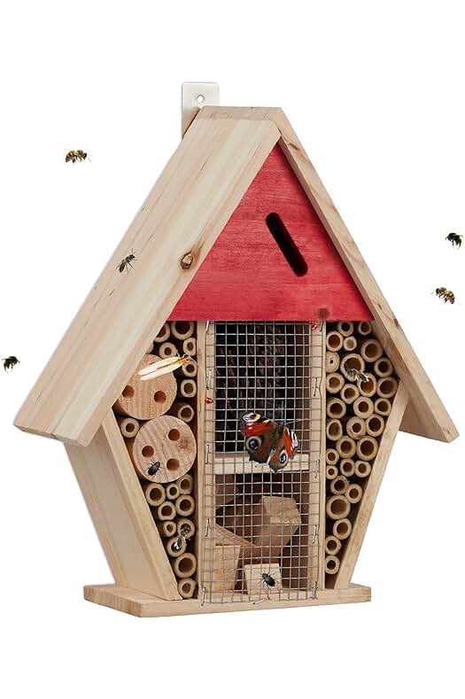 Refugio natural para insectos en tu jardín: Nido para abejas, mariposas y escarabajos.