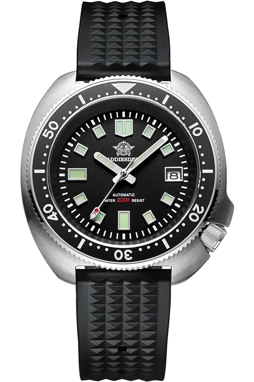 Reloj automático de hombre SK007: diseño lujoso y resistente para buceo, con cristal de zafiro.