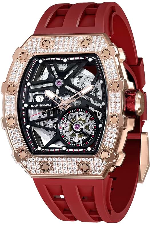Reloj Automático de Lujo para Hombre: Resistente al Agua, Acero Inoxidable y Cristal de Zafiro.