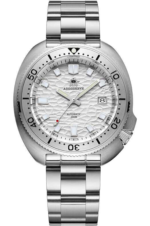 Reloj automático para hombre NH35: ADDIESDIVE Reloj mecánico buzo de acero luminiscente, movimiento Diver 200M