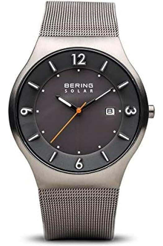 Reloj BERING Hombre Análoga con Energía Solar y Pulsera de Acero Inoxidable