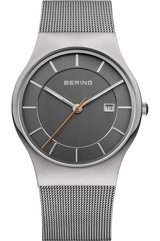 Reloj BERING para hombre con pulsera de acero inoxidable y cristal de zafiro.