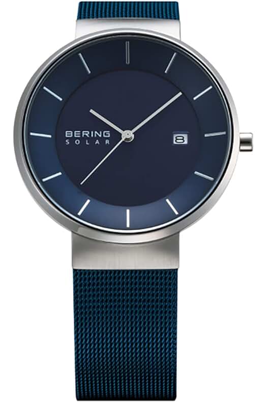 Reloj BERING Solar: Elegante y funcional reloj analógico para hombre con correa de acero inoxidable.