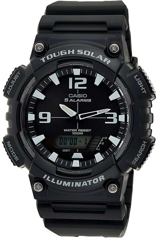 Reloj Casio Tough Solar AQ-S810W-1AVDF Analógico/Digital para Hombre - Estilo y Funcionalidad en Negro