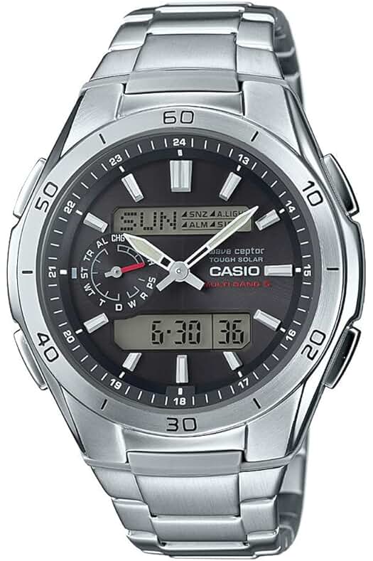 Reloj Casio WAVE CEPTOR Radiocontrolado y Solar, Diseño robusto para Hombre