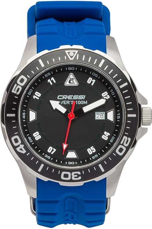 Reloj Cressi Manta - Sumergible 10 ATM con mecanismo de cuarzo para profesionales