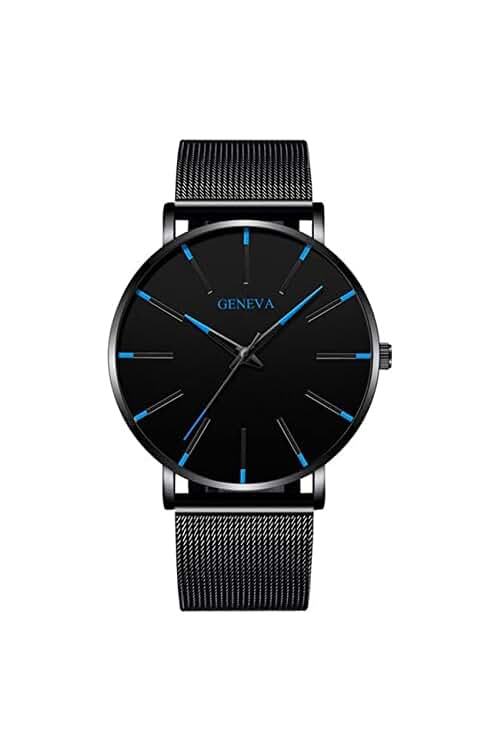 Reloj de Acero Inoxidable Ultra Delgado para Hombres, Elegante y Sofisticado.