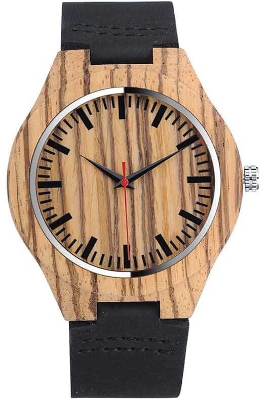 Reloj de Bambú Unendlich U para Mujer y Hombre - Estilo Casual y Eco-Amigable.