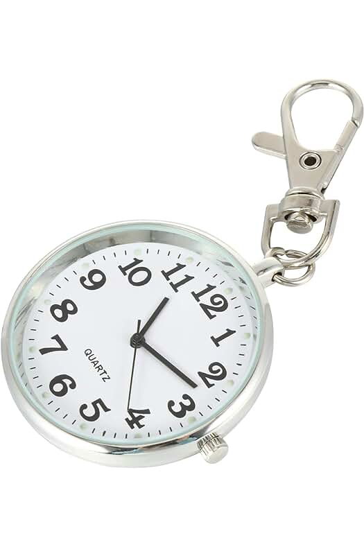 Reloj de Bolsillo Enfermera Retro con Cuarzo y Llavero Colgante