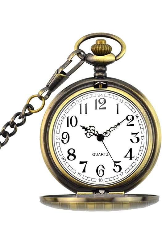 Reloj de bolsillo vintage BestFire, elegante y clásico, perfecto para hombres y mujeres.
