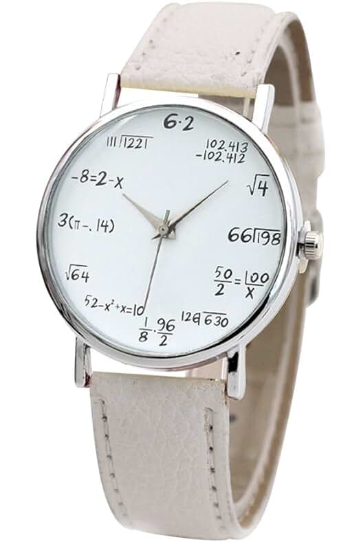 Reloj de cuarzo elegante con correa de cuero PU para mujer.