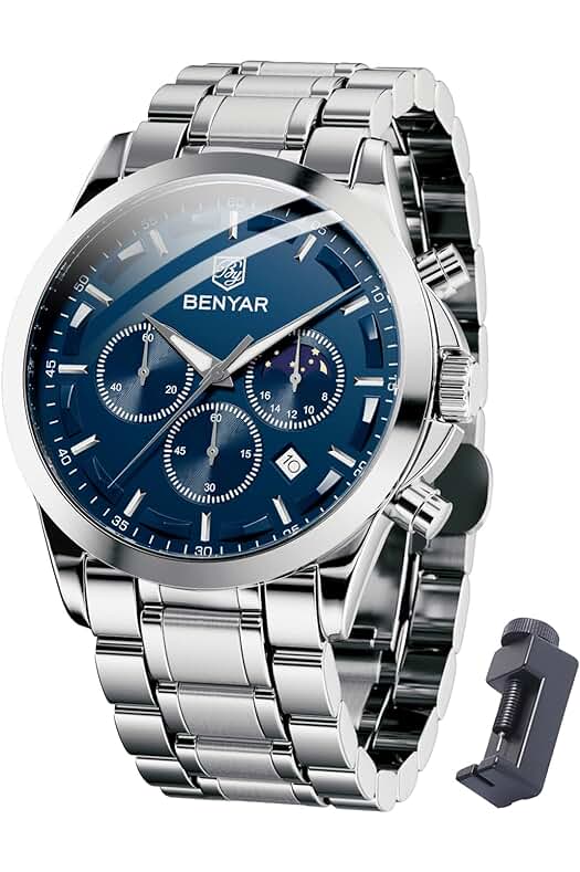 Reloj de Diseñador para Hombre con Cronógrafo y Resistencia al Agua.